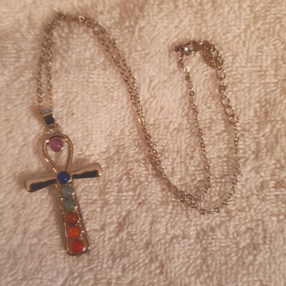 New Chakra Cross Necklace